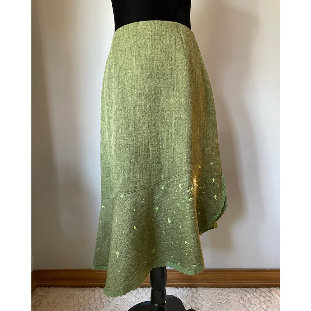 Betty Boop Embroidered Asymmetric Midi Skirt (L)